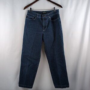 Lauren Ralph Lauren Wide Leg Denim Jeans Blue Made in Hong Kong, Size 8